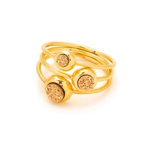 Gorjana Astoria Ring Trio Set - Gold Size 7